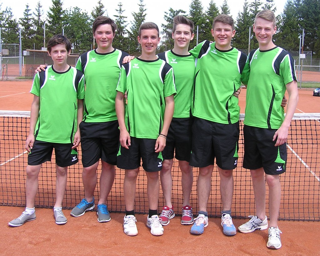 Junioren 2014 von links: Maic Heidt, Kim Grau, Maximilian Filler, Lucca Grau, Jonte Weeber, Max Braun